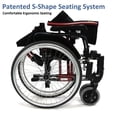 thumbnail image 5 of Silla de ruedas ergonómica ligera Karman S-ERGO 305 S-Ergo305Q18RS, 13 kg, ruedas de liberación rápida, armazón rojo rosa, asiento de 45 cm de ancho x 43 cm de profundidad, altura ajustable de fábrica, 5 of 5