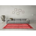 thumbnail image 3 of Ahgly Company Indoor Square Abstract Red Modern Area Rugs, 7' Square, 3 of 4