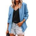 thumbnail image 1 of Puntoco Mujeres Casual Manga Larga Sólido Turndown Collar Botones Moda Abrigo Liquidación Puntoco Puntoco-2636, 1 of 6