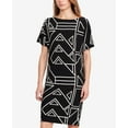 thumbnail image 2 of Lauren Ralph Lauren Women's Petite Geometric Print Jersey Dress-M-PS Multi, 2 of 3