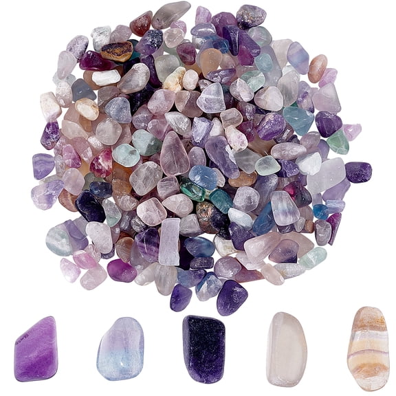 1 box 100g Natural Fluorite Chip Gemstone Beads Healing Crystals Stone Bulk Decoration Irregular Gemstones Rocks Charms for Jewellery Making Charms DIY Craft Bracelet Necklace Supply