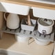 thumbnail image 2 of Estante de almacenamiento de cocina expandible, estantes apilables para despensa, estante de armario de cocina, organizador de almacenamiento de armario, ahorrador de espacio para vajilla y, 2 of 6