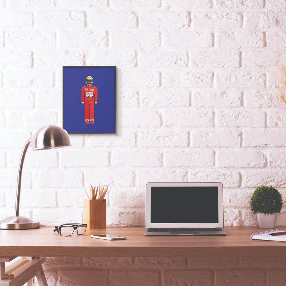 Stupell Industries Ayrton Senna Famous People Characters Fashion Design Framed Wall Art by Fred Birchal