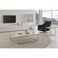 thumbnail image 3 of Enza Home Legato Engineered Wood & Metal Side Table in White/Gold, 3 of 3