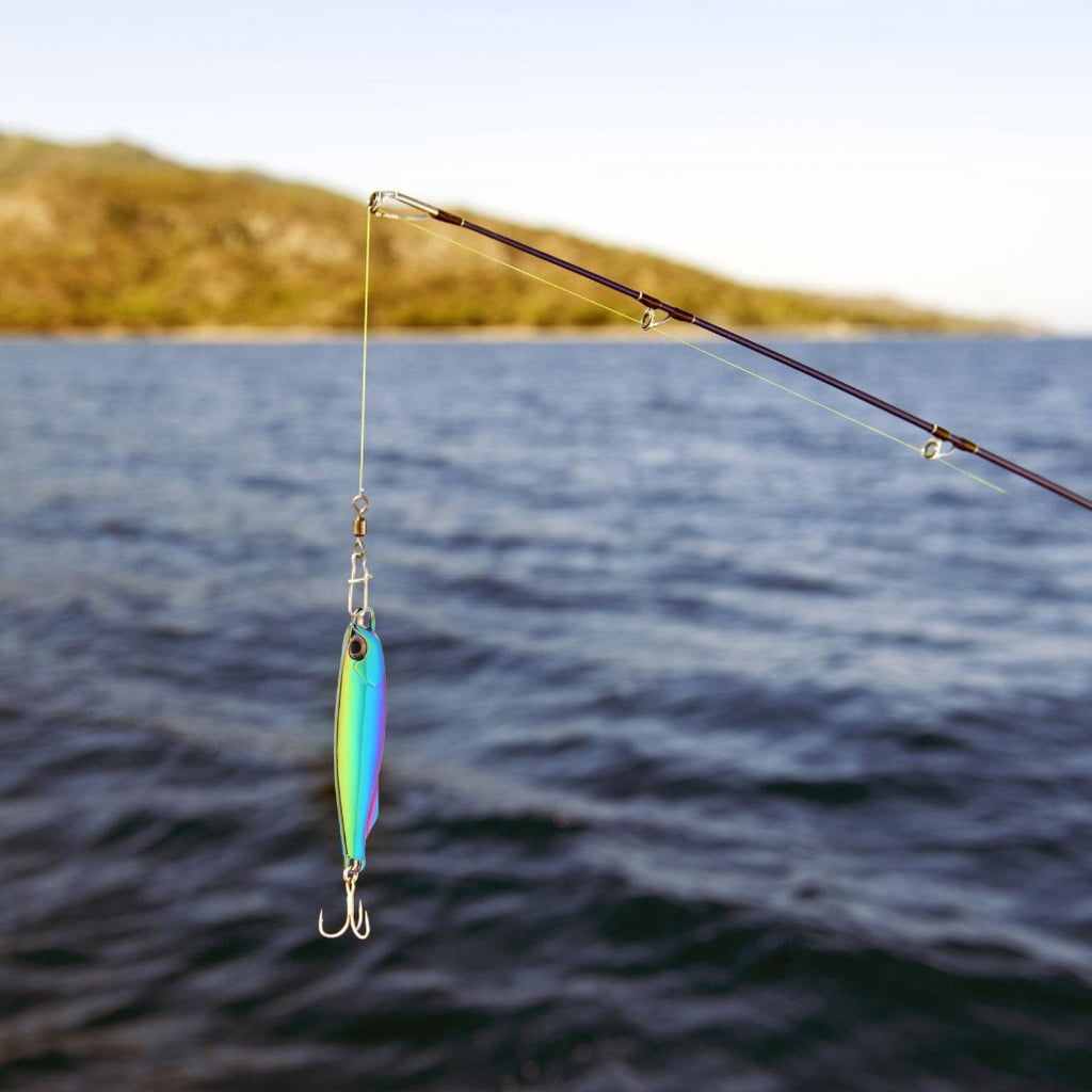 WINDLAND 8Pcs Spoon Metal Jigs Fishing Lures Artificial Baits 3D Eyes Fishing Jigs Baits Fishing Tackle for Freshwater Seawater