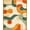 Orange Green, Pattern 15, variant on ODIKA 8'x10' Washable Area Rug Orange Swirl Burnt Abstract Vintage Distressed Wavy Ribbon Creamy for King Size Bedroom Under Bed, Master Suite, Non-Shedding, Easy Care