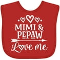 thumbnail image 3 of Inktastic Pepaw and Mimi Love Me Boys or Girls Baby Bib, 3 of 4