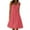 Watermelon Red, variant on Ruimatai Women's Casual Sleeveless Tiered Ruffle Beach Dress Loose Fit Solid Color Round Neck Summer Sundress