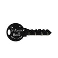 thumbnail image 2 of Key Shaped Wood Wall Rack, Welcome Home Farmhouse Entryway Organizer with 4 Hooks, Rustic Distressed Key Holder & Decorative Home Decor, 2 of 6