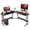 Black, variant on HarmonyStrings L Shaped Gaming Desk Computer Corner Desk PC Gaming Desk Table with Large Monitor Riser Stand for Home Office Sturdy Writing Workstation-Black