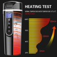 thumbnail image 2 of 12V 24V Heating Cup Kettle Stainless Steel Travel Car Van Tea Coffee Mug Maker J8F1, 2 of 9