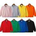 thumbnail image 5 of WIBACKER 2-10T Kids Boys Girls Long Sleeve Zip Up Cotton Sweatshirt Solid Color Sweater Jacket Coat Tops, 5 of 9