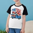 thumbnail image 2 of CFLVAEK Enfants T-Shirts Patriotiques du 4 Juillet T-Shirts Graphiques Amusants T-Shirts Raglan à Manches Courtes pour la Fête de l'Indépendance T-Shirts Décontractés à Col Rond T-Shirt de Fête 11 Ans, 2 of 8
