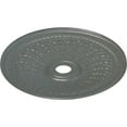 thumbnail image 3 of 29 1/8"OD x 3 5/8"ID x 1"P Oakleaf Ceiling Medallion (Fits Canopies up to 6 1/4"), Hand-Painted Platinum, 3 of 6