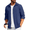 Blue, variant on COOFANDY Mens Casual Button Down Shirt Long Sleeve Lightweight Jacket Fashion Textured Shirts