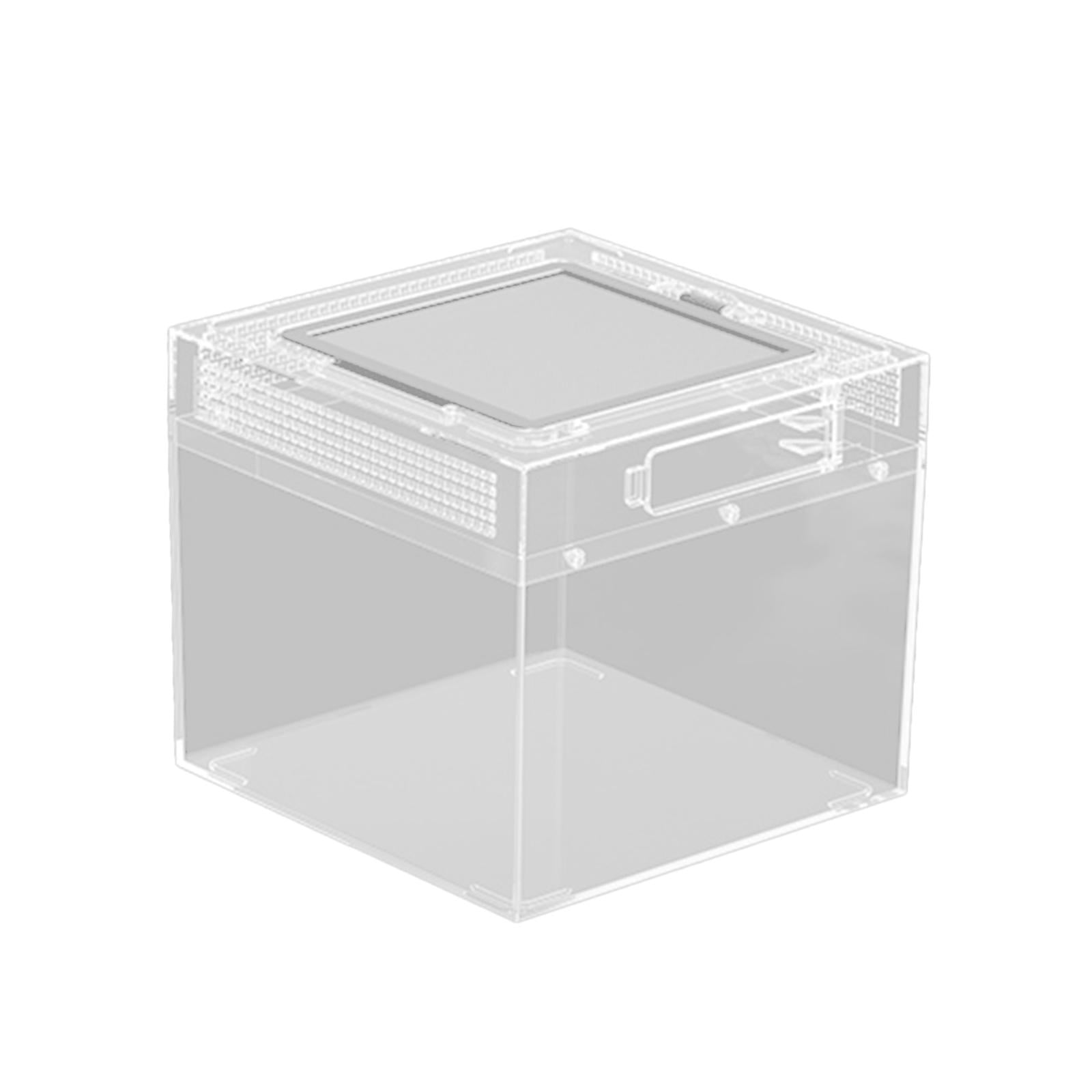Bvdfgk Reptile Terrarium Clear Transparent Reptiles Cage for Frog Crayfish Tortoise M