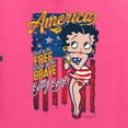 thumbnail image 5 of Wild Bobby, Betty Boop America Land of the Free Home of the Brave Betty Boop Unisex Crewneck Sweatshirt, Neon Pink, Large, 5 of 5