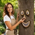 thumbnail image 5 of Tree Face Garden Decor, Resin Tree Hugger Face Ornament with Realistic Bark Texture, Funny Outdoor Yard Art for Tree Trunk Decor, Weatherproof Tree Face for Garden Patio Display, 5 of 6