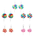 thumbnail image 3 of SmartBy Fashion Rainbow Lollipop Candy Dangle Hook Earrings Women Jewelry Gift Party, 3 of 7