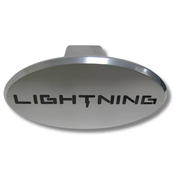 Ford Lightning Engraved Emblem Oval Chrome Tow Hitch Cover Official Licensed