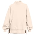 thumbnail image 5 of Crew Neck Sweatshirts Women Fall Oversized Crewneck Sweatshirt Vintage Pullover Loose Fit Cute Y2K Long Hoodie Beige S-3XL, 5 of 5
