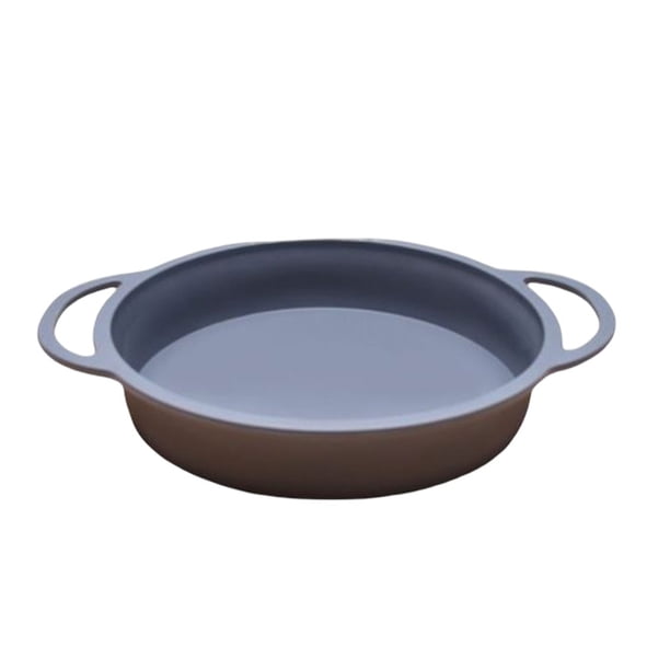Yuarrent Molde de silicona antiadherente para decoración de pasteles, bandeja para hornear con asas, utensilios para hornear redondos reutilizables para Herramientas y accesorios para hornear Gris Yuarrent HA080600-01