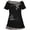 Black, variant on Women's T-Shirts Musical Note Print Fake Two-Piece Off Shoulder Casual Tunic Top For Summer Daily Wear S-XL