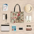 thumbnail image 6 of Canvas Tote Bag for Women Girls Design Print Classic Rose Garden Fabric Tote, 6 of 8