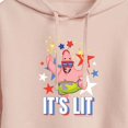 thumbnail image 3 of SpongeBob SquarePants - Lit Fireworks Patrick - Juniors Cropped Pullover Hoodie, 3 of 6