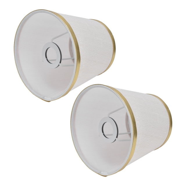 Pantalla de lámpara ANGGREK 2 piezas color beige blanco Tela resistente al desgaste
