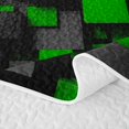 thumbnail image 5 of Homewish Modern Geometric Quilt Full,Black Green Checkered Full Bedspread Sets,3pcs, 5 of 7