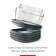 thumbnail image 5 of Juego de 10 recipientes Rubbermaid Premier para almacenamiento de alimentos, color gris, 5 of 6