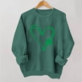 thumbnail image 2 of Rutainlusire Womens 2026 Trendy St. Patricks Day Printed Comfy Shirts Sweatshirts Women's Round-neck St. Patrick's Day Printed Long-sleeved Sweater Top Without A Hood, 2 of 5