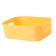 thumbnail image 1 of Caja de almacenamiento para maquillaje y baño con asa hueca, ligera y duradera. amarillo, 1 of 9