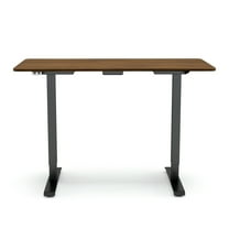 Furniture of America Trevo Metal Adjustable Office Desk, Dark Brown