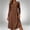 Brown, variant on QUNYINEY Fall Dresses for Women Striped Long Sleeve Flowy Midi A Line Dress Loose Fit Crew Neck Casual Dresses