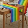 thumbnail image 5 of Table Runner Dresser Scarf 18 x 72 Inch Rainbow Stripes Table Runners Non-Slip Heat Kitchen Dining Table Decor for Kitchen Farmhouse Indoor Outdoor Home Party, 5 of 7