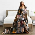 thumbnail image 4 of Blanket Shemar Actor Moore Throw Flannel Blankets Warm Soft Cozy Fuzzy Blanket for Bed Sofa Couch Camping Travel Gift Blankets for All Seasons 50""x40"", Black, 4 of 6