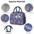 thumbnail image 4 of Womens Pioneer Flower Floral Print Pattern Lunch Box for Work,Insulated Lunch Bag for Women,Loncheras Para Mujer,Leakproof Adult Lunch Bag for Work,Beach,Travel,Picnic,Camping, 4 of 7