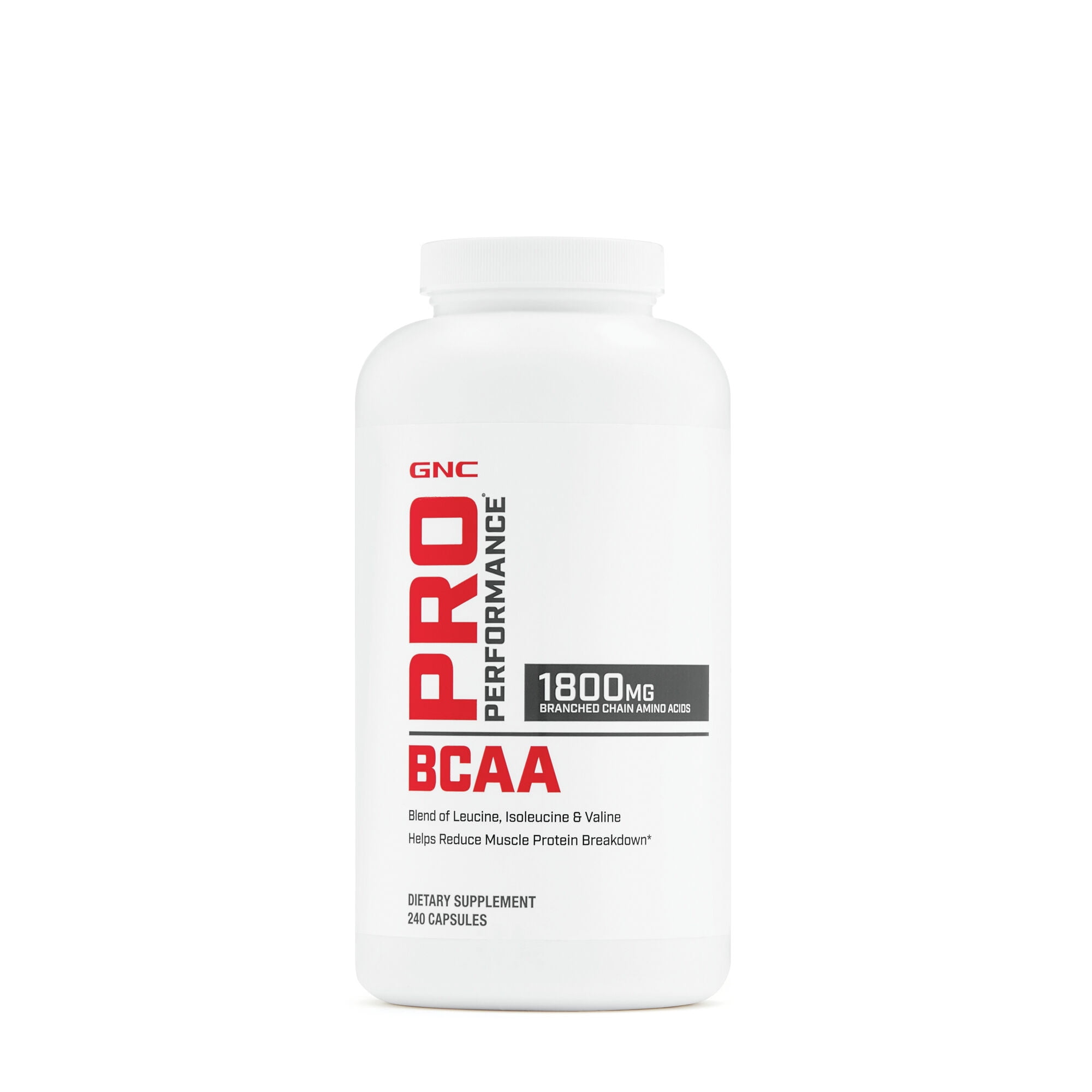 Gnc Pro Performance Bcaa 1800mg 240 Capsules Helps Reduce Muscle Protein Walmart Com
