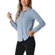 thumbnail image 4 of CAMISA DE TRABAJO DE MANGA LARGA CON BOTONES PARA MUJERES COLOR BLOCK XL AZUL SÓLIDO, 4 of 6