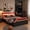 Black+Red, variant on Queen Size Gaming Bed with 7-Color LED Headboard and Side-Lift Hydraulic Storage, Cyberpunk Style Platform Frame with Geometric Pattern,Black+Red