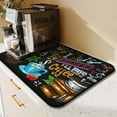 thumbnail image 4 of Coffee Bar Mat Accessories for Countertop Absorbent Hide Stain Rubber Backed Dish Drying Mats for Kitchen Counter Draining Pad Decor Gift Fit Under Coffee Maker Coffee Pot Espresso Machine (24x16in), 4 of 5