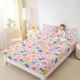 thumbnail image 4 of Feelyou Teens Dino Animal Queen Sheet Sets, Flower Tree Plant Bed Set, 4pcs, 4 of 7