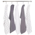thumbnail image 4 of KAF Home Dual Purpose Cotton Kitchen Hand Towels, Reversible, 16” x 28”, Gray, 5-Pack, 4 of 10