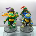 thumbnail image 2 of Figuras de acción de Tortugas Ninja Mutantes adolescentes, Leo, Raph, Mikey, Don, colección de férula de Anime, figuras de Leonardo móviles TMNT, juguetes modelo Fivean  unisex, 2 of 2