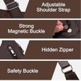 thumbnail image 3 of Premium Leather Adjustable Bag,Adjustable Underarm Shoulder Bag for Men, Anti-Theft Hidden Storage Multi-pocket, 3 of 7