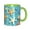 Green, variant on Cobalt Blue Flowers Coffee Mug Fun Custom Ceramic Mugs 11oz Black