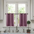 thumbnail image 2 of Solid Sunscreen Curtain 1 Panel Blackout Curtain Short Type Room Curtain Rod Pocket Style Curtain Kitchen Living Room Decor, 2 of 8