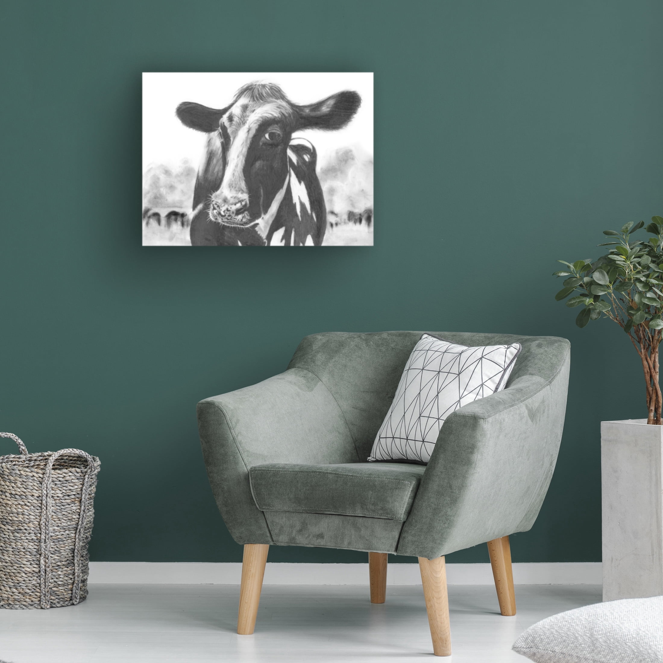 Trademark Fine Art Michael Willett  Holstein Perspective I Canvas Wall Art